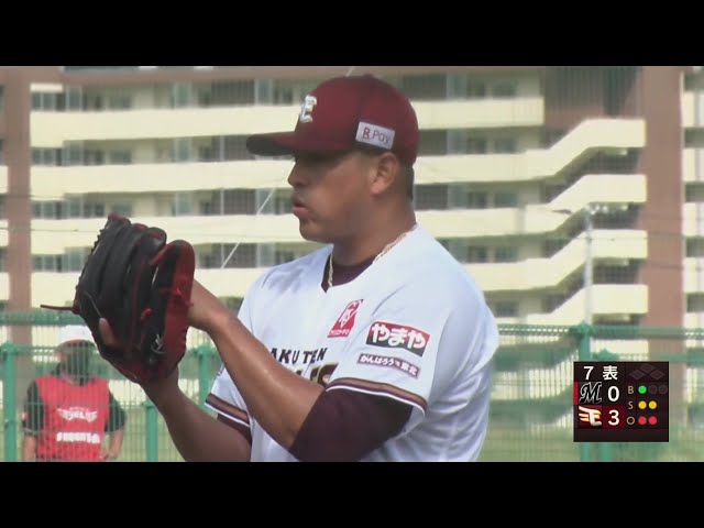 【ファーム】イーグルス・バニュエロス 7回8奪三振無失点に抑える好投を見せる!! 2023年7月22日 東北楽天ゴールデンイーグルス 対 千葉ロッテマリーンズ