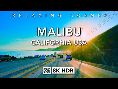 Driving Malibu 8K HDR at Sunset PCH 60fps ASMR