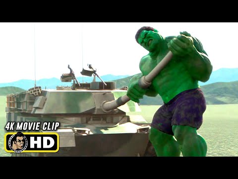 HULK (2003) Movie Clip - Hulk Vs. Tanks [4K ULTRA HD] Marvel