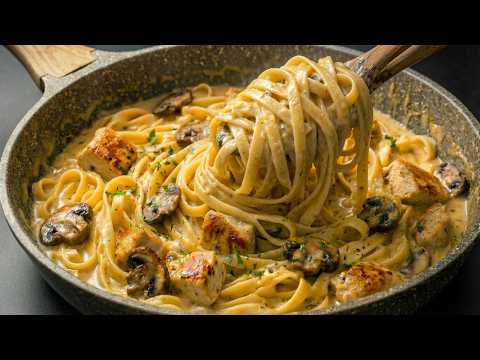 Pasta just like my Italian mother USED to make! 5-Minute Chicken Alfredo Fettuccine for the Family!