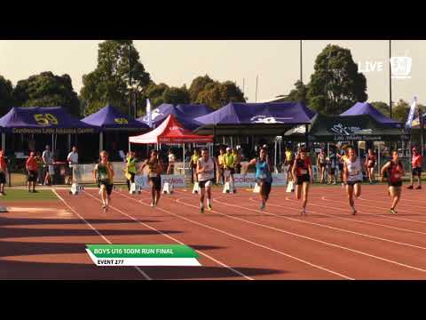 Boys U16 100m Final - 2019 State Track and Field Championships // LAVicTV