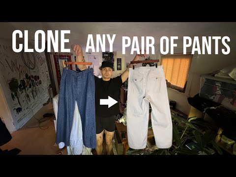 How to Copy Pants Into a Pattern(pleats/darts included)