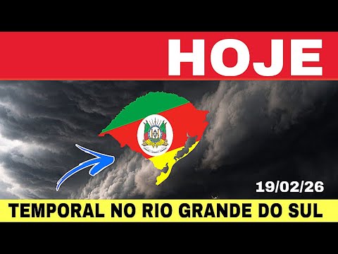 🚨TEMPORAL no RIO GRANDE DO SUL hoje quinta-feira 19/02/26 muitos estragos 😱