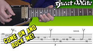 Great White - Rock Me - Guitar Solo Lesson - with Tabs!