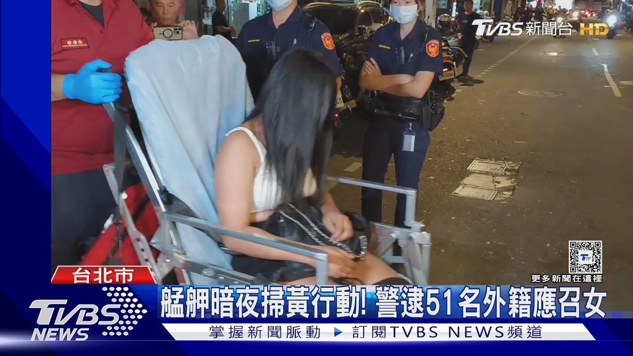 艋舺暗夜掃黃行動! 警逮51名外籍應召女