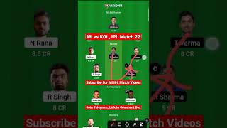 MI vs KOL Dream11 Prediction | MI vs KOL Dream11 Team | Mumbai vs Kolkata | MI vs KOL Dream11 |