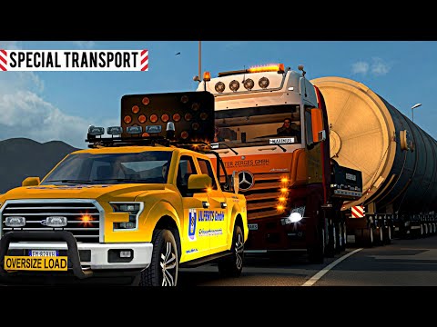 ETS2 SPECIAL TRANSPORT - Mercedes Big Stars in ACTION [#1448] EURO TRUCK SIMULATOR 2