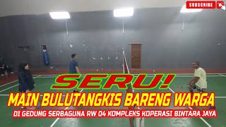 Download lagu Serunya Main Bulutangkis di Gedung Serbaguna RW 04 Kompleks Koperasi Bintara Jaya mp3
