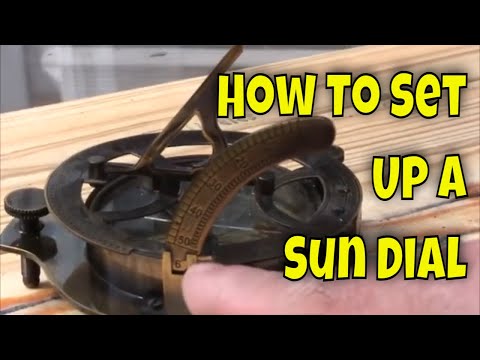How to Set up and Use a  Sundial - London Hall Antique Replica Portable Sundial