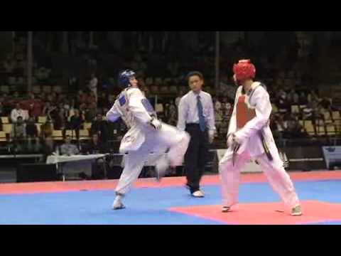 Male -58KG 2009 World Taekwondo Championships Copenhagen Mexico vs AFG R1