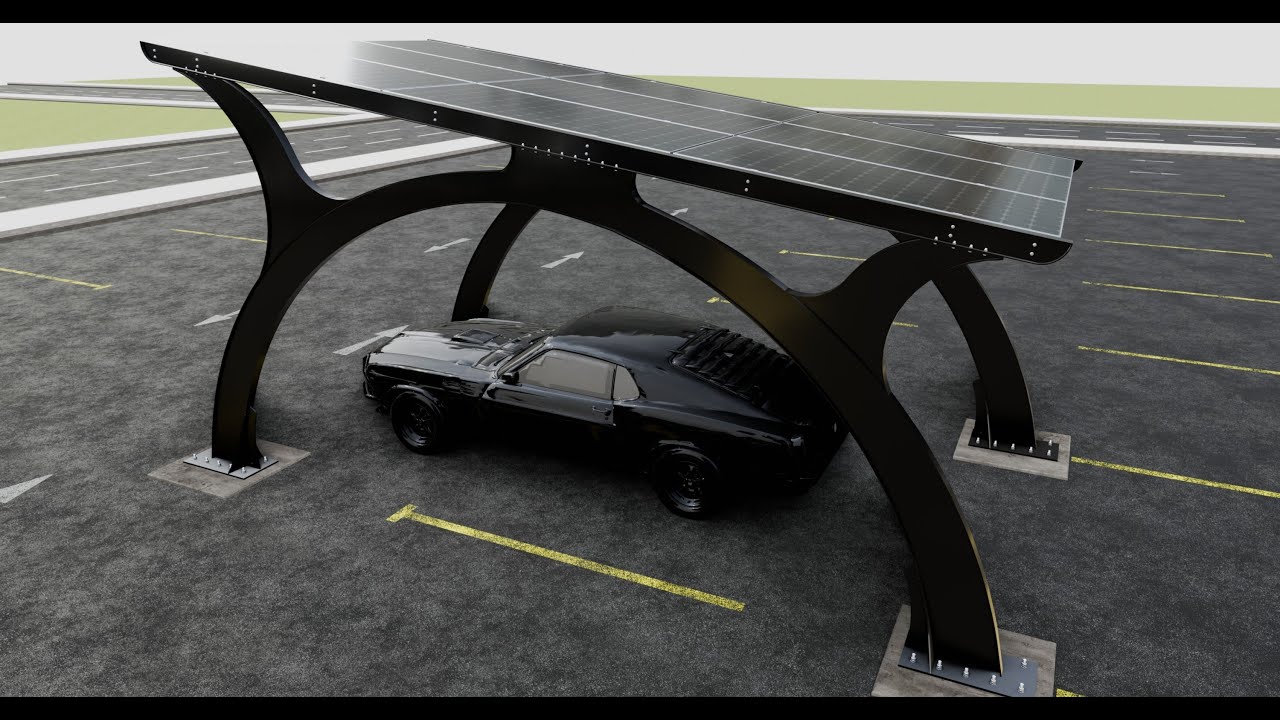 ARCHED TYPE MODERN CARPORT TYPE-4 3D Model