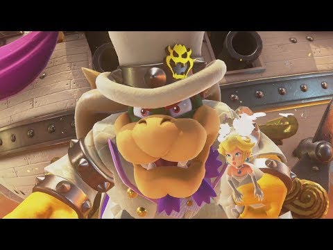 Super Mario Odyssey Walkthrough Part 10 - Bowser's Kingdom (Nintendo Switch)