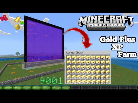 Insane Gold + XP Farm Glitch in Minecraft PE!🔥