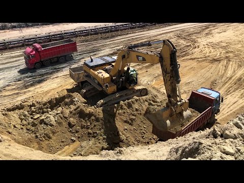 Caterpillar 385C Excavator Loading Mercedes & MAN Trucks - Sotiriadis/Labrianidis Mining Works