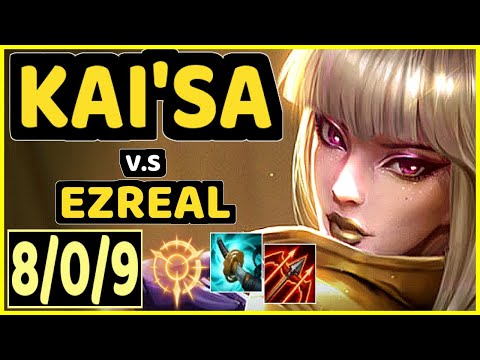 RIKARA (KAI'SA) vs EZREAL - 8/0/9 KDA BOTTOM ADC CHALLENGER GAMEPLAY - NA
