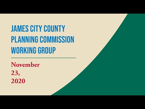 Planning Commission Working Group – November 23, 2020