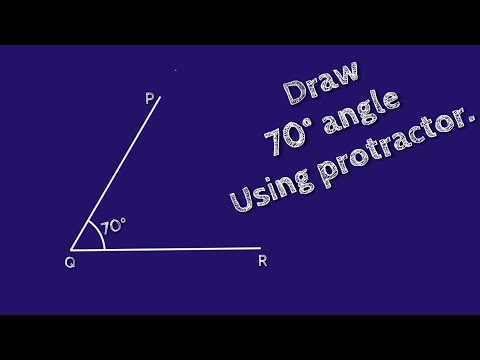 How to draw 70 degree angle using protractor.construct 70 degree angle using protractor.shsirclasses