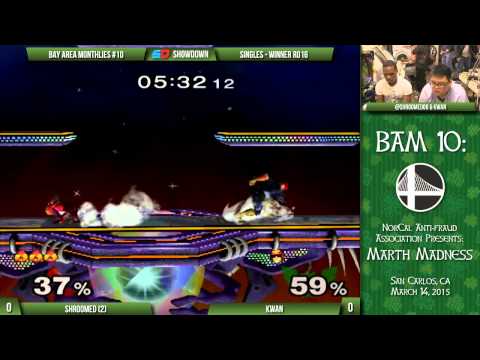 BAM #10 - Singles - Winner Ro16: Shroomed (Sheik) vs Kwan (C. Falcon)