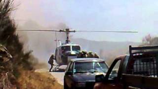 preview picture of video 'íncendio combatido com Helicoptero (Löschhubschrauber) Feuerwehr'
