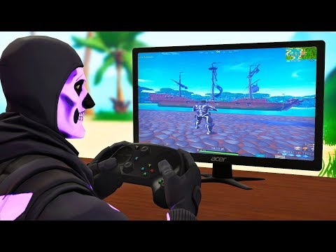 USING a Controller on the MOST stretched RESOLUTION in Fortnite... (made me dizzy)