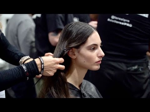 Models getting ready Backstage for the Ermanno Scervino Fashion Show