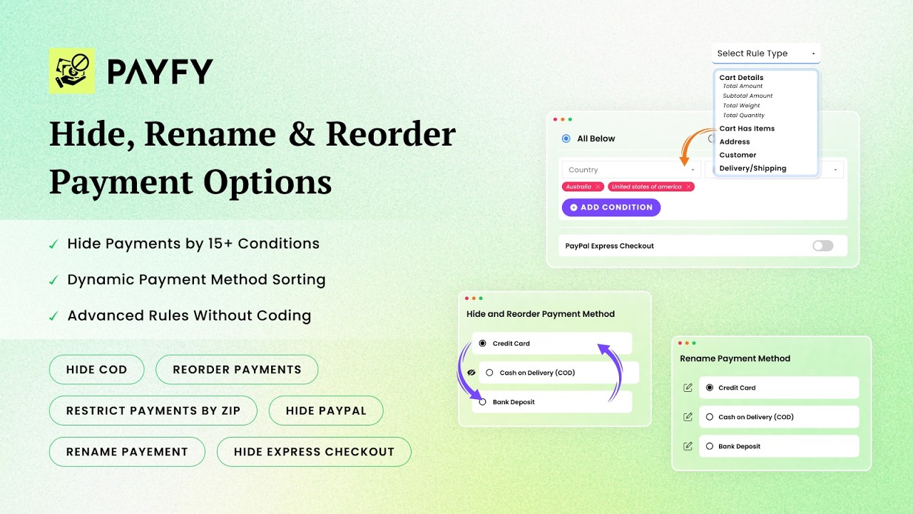 Payfy: Hide Payment Rules Demo
