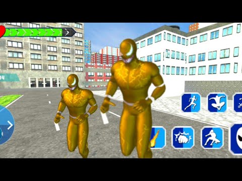 Updated Skin Venom Spider Rope Hero Miami City Rescue Battle Mission Game