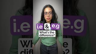 Expand Your English Knowledge! i.e vs e.g #learnenglish #speakenglish #esl #ananya #letstalk