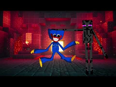 Huggy Wuggy VS Enderman | Poppy Playtime in Minecraft | Huggy Wuggy Fights