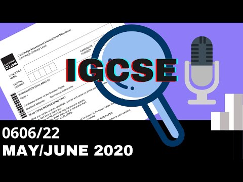 IGCSE Add Math May June 2020 Paper 22 0606/22