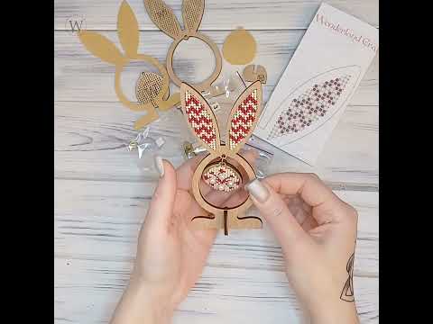FLK-575 Набор для вышивки бисером по дереву фигурки на Пасху - фото 1 - id-p2538804642