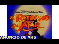 Anuncio Aladdin El Retorno De Jafar 1994 VHS Comercial