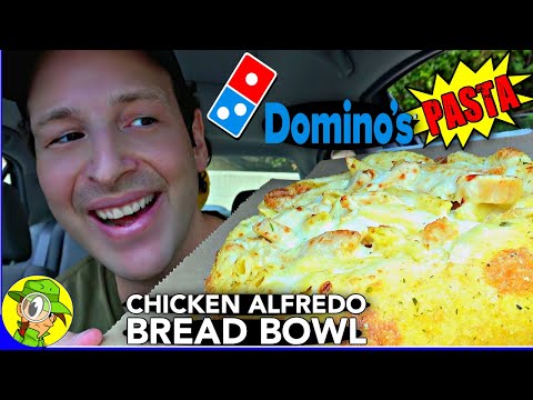 Domino's® CHICKEN ALFREDO PASTA BREAD BOWL Review 🐔🍝 | Peep THIS Out! 🕵️‍♂️