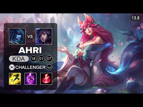 Ahri vs Lissandra Mid - KR Challenger - Patch 13.8 Season 13