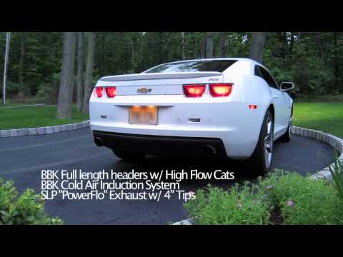 2010 Camaro RS/2LT before and after exhaust (BBK and SLP Performance Parts)
