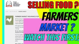 How to sell a food Product at a Farmers Market PROTECT yourself