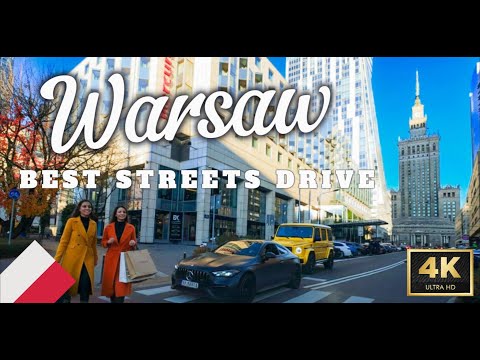 Warsaw Downtown 2025: Best Autumn Streets Drive | City Tour #Warsaw