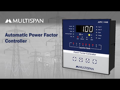 Multispan automatic power factor controller apfc-9606,apfc-9...