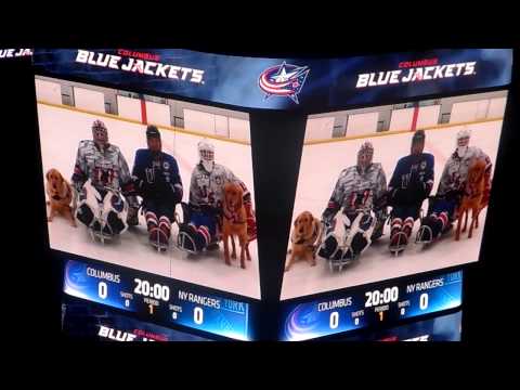 Columbus Blue Jackets Vs. New York Rangers 2014 Opening Night Ceremonial Puck Drop