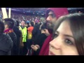 Болельщики поют на Camp nou после матча Барселона - Милан 4 