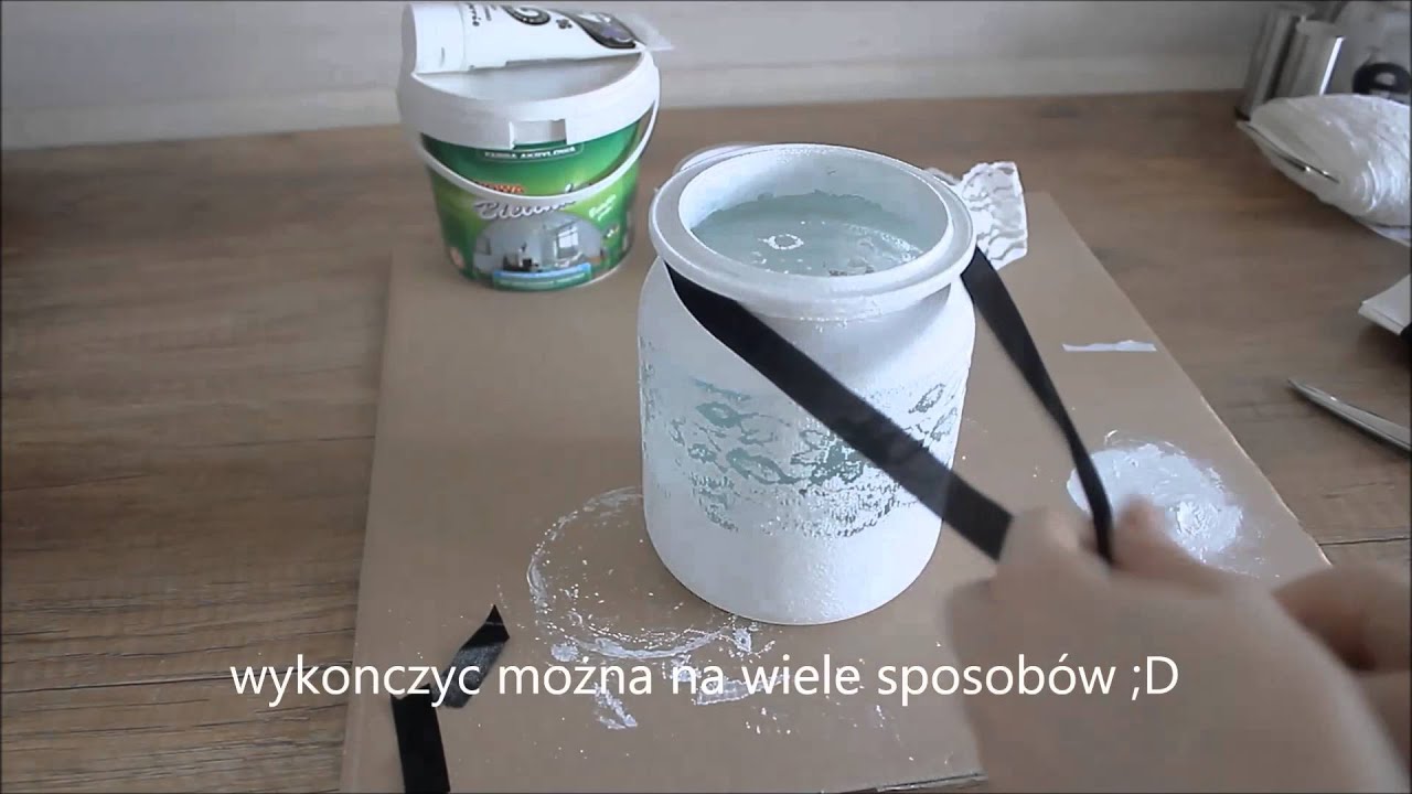 DIY zrób to sam, ŚWIECZNIK ZE SŁOIKA