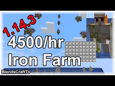 4500/hr Iron Farm - Minecraft 1.14.3 Java - Basic Builds