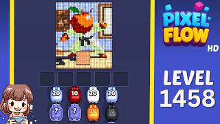 Pixel Flow Level 1458 Solution Walkthrough