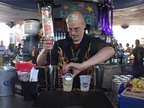 WORLD'S FASTEST (FLAIR) BARTENDER, FLIPPY MORRIS. HARRAH'S. LAS VEGAS, USA