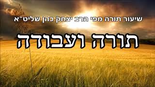 תורה ועבודה - שיעור תורה מפי הרב יצחק כהן שליט"א / Rabbi Yitzchak Cohen Shlita Torah lesson