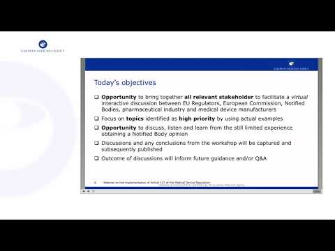 EMA webinar on Article 117 of the Medical Devices Regulation EU 2017/745