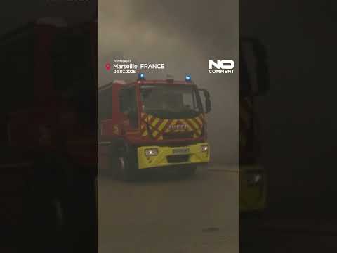 Wildfire near Marseille injures 110 and grounds flights #shorts #nocomment #france