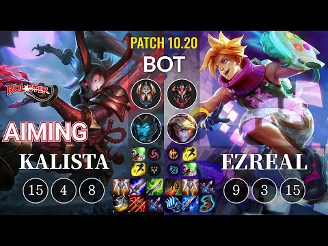 KT Aiming Kalista vs Ezreal Bot - KR Patch 10.20