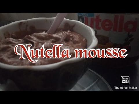 Yummy Nutella chocolate mousse easy only 2 ingredients By Masooma ali Cooking