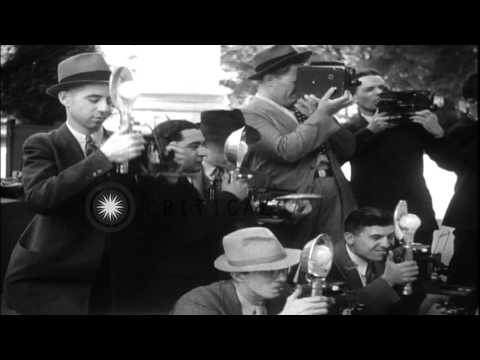 Thumbnail for Henry Ford and his son Edsel Ford visit the White House for a luncheon meeting wi...HD Stock Footage by Edsel